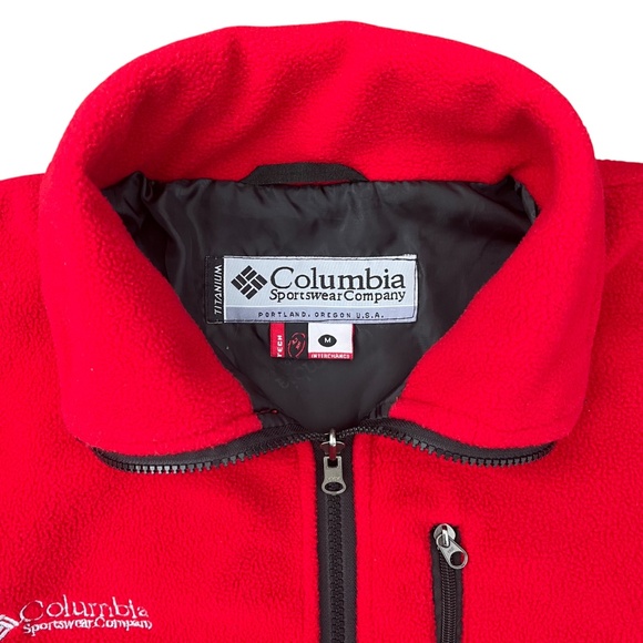 Columbia Men's Red Zip Up Sweater - Picture 3 of 9